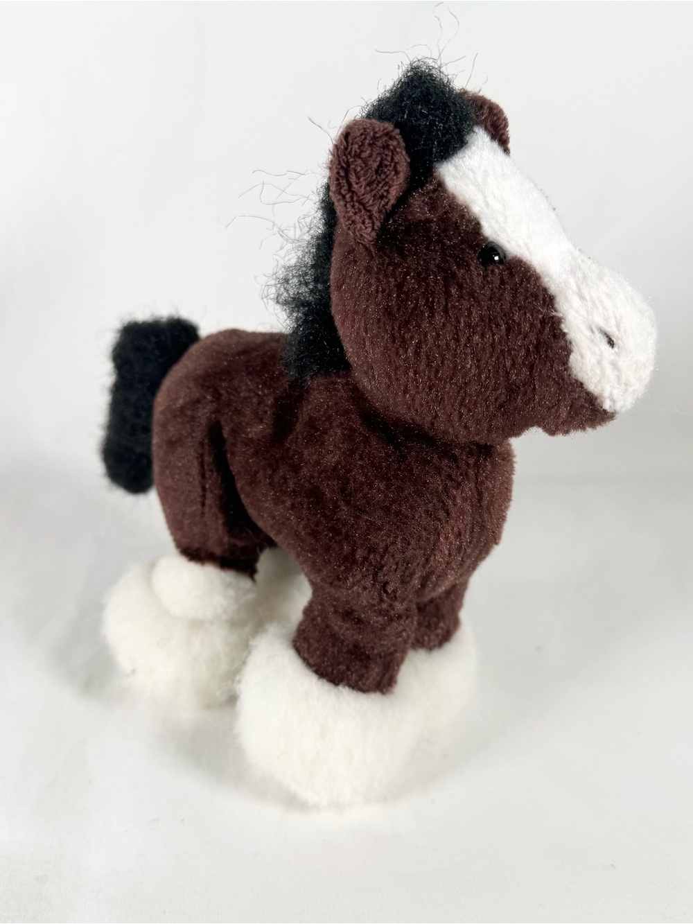 Webkinz Lil'Kinz Clydesdale Plush Horse GANZ, Retired, NO CODE, DAMAGED